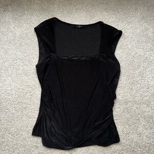 All Saints Black Mesh Detail Tank Top